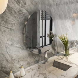 Hanah Home Espejo Ecológico Flotal-E Gris Oscuro y Plata